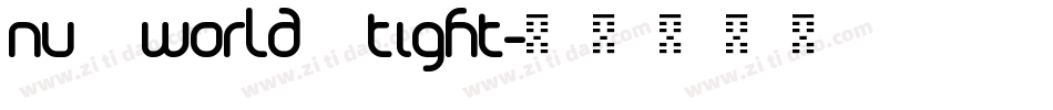 Nu World Tight字体转换